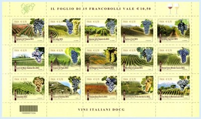 Arriva il francobollo dell'Aglianico del Taburno DOCG